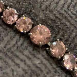 Pink 21 diamond tennis bracelet